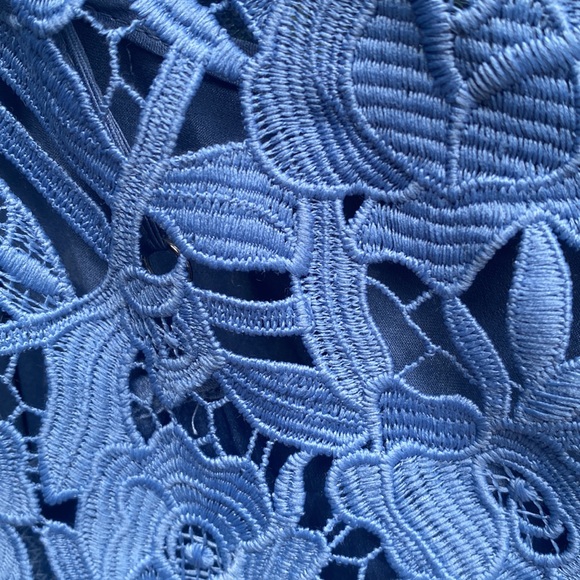 Worth New York Blue Lace Dress Size 8 Wedding Guest Dress - Picture 5 of 9